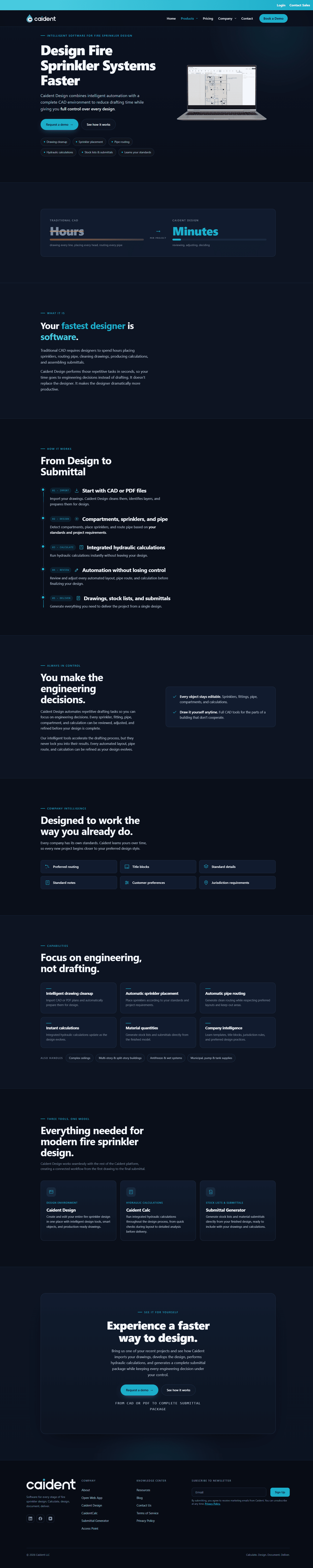 Caident Design product page