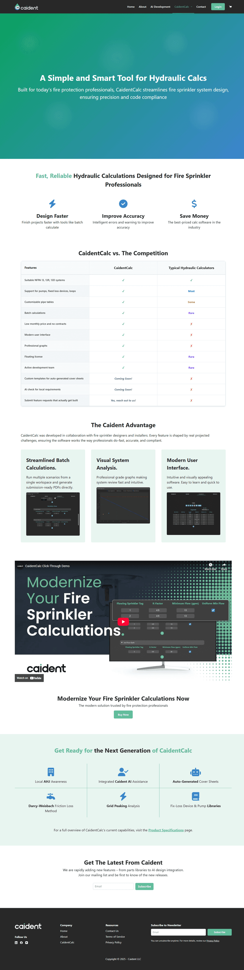 CaidentCalc Product Page Screenshot