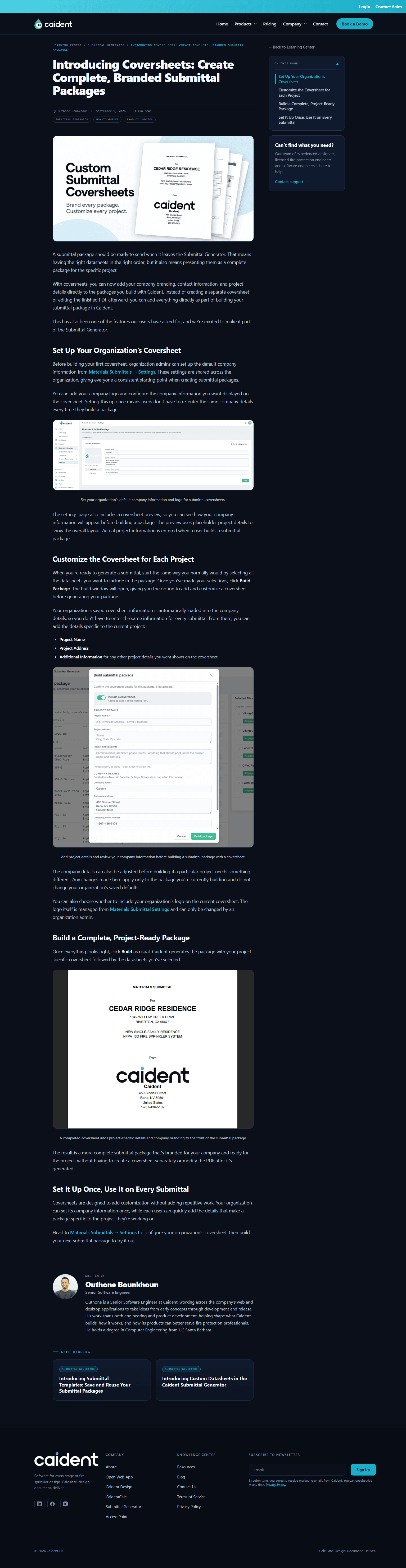 Caident resource article